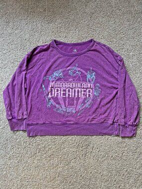 Disney Parks Tomorrowland Dreamer Sweatshirt Pullover Lightweight Womens Size XL